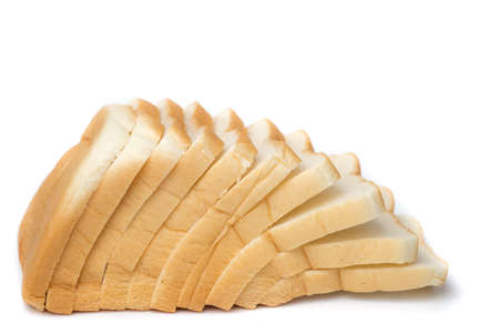 sliced bread isolate on white backgroundの写真素材