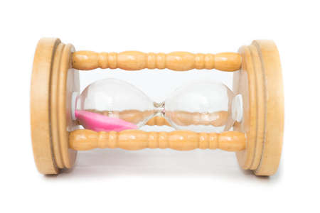 sandglass on white background