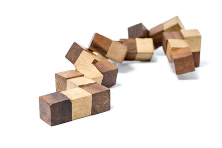 cube wooden toyの写真素材