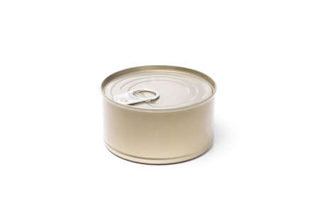 Food Tin Can Lid Isolated on White Background