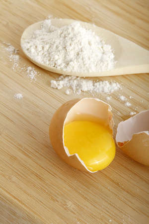 Eggs and flour の写真素材