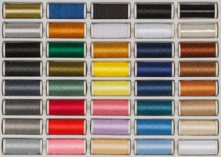 yarn spindles in different colours