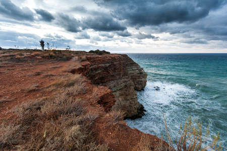 Morning storm costline in Crimea Fiolent