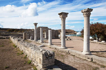 SEVASTOPOL, CRIMEA - OCTOBER, 07. 2017: Historical and Archaeological Museum-Reserve Chersonese Taurianのeditorial素材