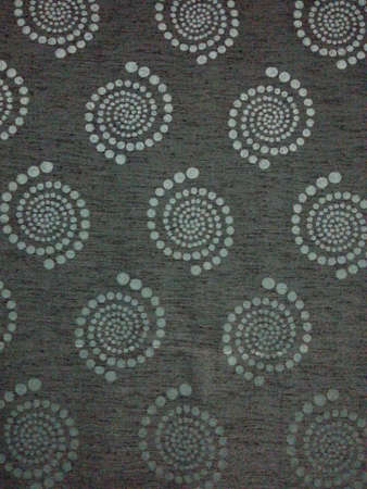 Circle pattern on green-gray silkの素材