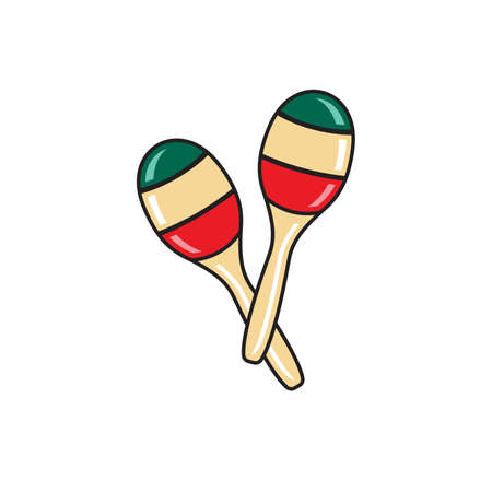Vector illustration of the maracas