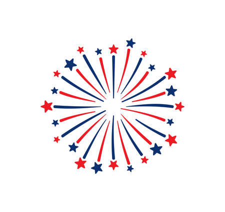 Vector illustration of the fireworkのイラスト素材
