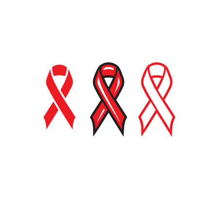 Vector illustration of the AIDS ribbonsのイラスト素材