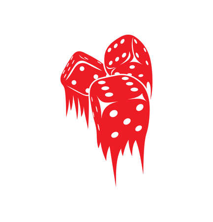 Vector illustration of the dices leakingのイラスト素材