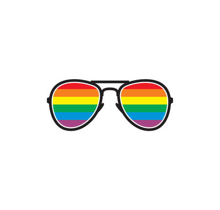 Vector illustration of the LGBT sunglassesのイラスト素材