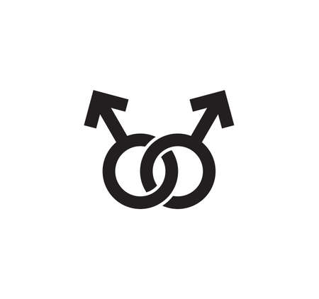 Vector illustration of the gender symbols as equality gay pride conceptのイラスト素材