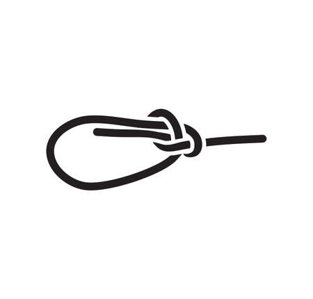 Vector illustration of the rope knotのイラスト素材