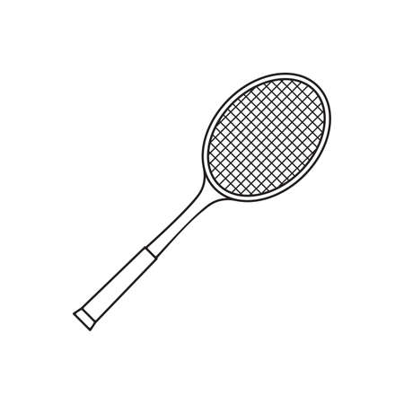 Vector illustration of the tennis racquetのイラスト素材