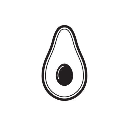 Vector illustration of the avocadoのイラスト素材