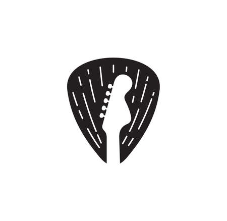 Vector illustration of the rock guitar pickのイラスト素材