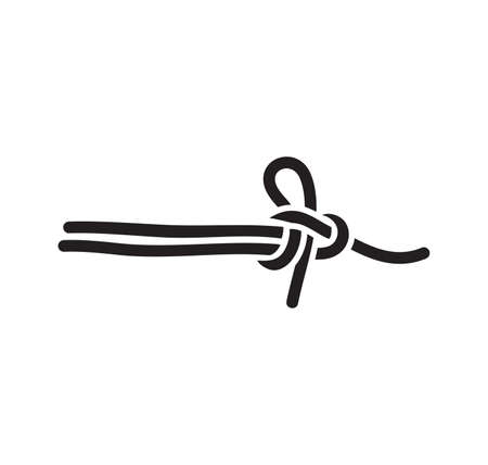 Vector illustration of the rope knotのイラスト素材
