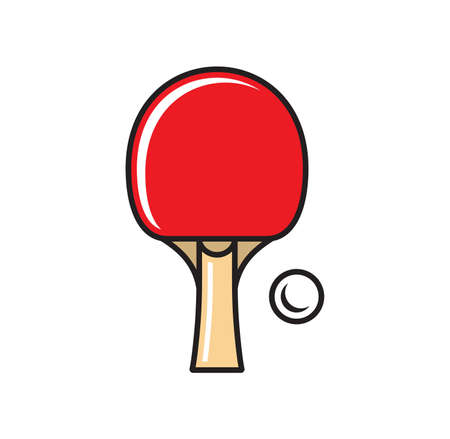 Vector illustration of the table tennis concept