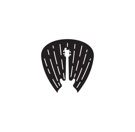 Vector illustration of the rock guitar pickのイラスト素材