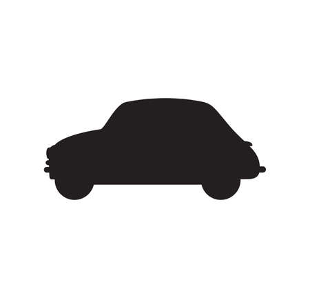 Vector illustration of the vintage car silhouetteのイラスト素材