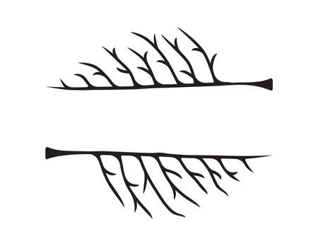 Vector illustration of the tree monogram frameのイラスト素材