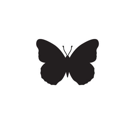 Vector illustration of the butterfly silhouetteのイラスト素材