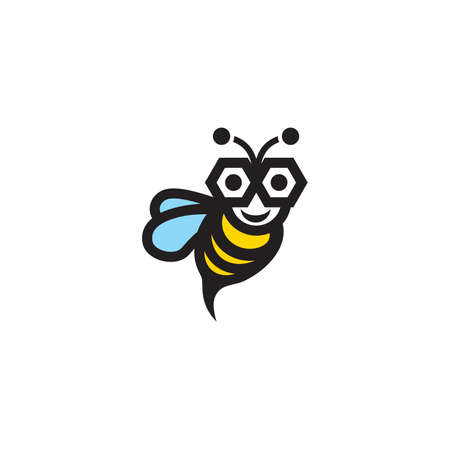 Vector illustration of the honey beeのイラスト素材