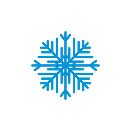 Vector illustration of the blue snowflakeのイラスト素材