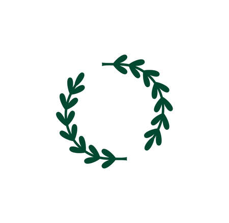 Vector illustration of the laurel monogramのイラスト素材