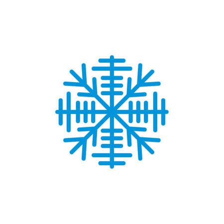Vector illustration of the blue snowflakeのイラスト素材