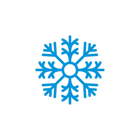 Vector illustration of the blue snowflakeのイラスト素材