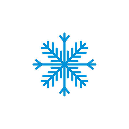 Vector illustration of the blue snowflakeのイラスト素材