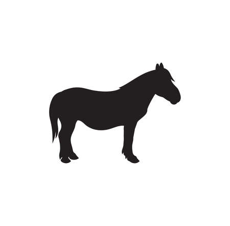 Vector illustration of the mule silhouetteのイラスト素材