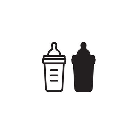 Vector illustration of the baby bottlesのイラスト素材