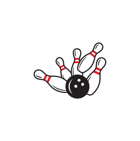 Vector illustration of the bowlingのイラスト素材