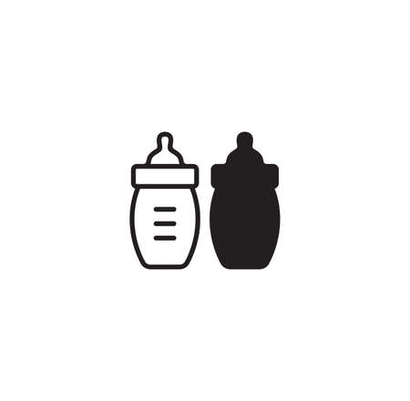 Vector illustration of the baby bottlesのイラスト素材