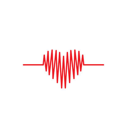 Vector illustration of the heart beatのイラスト素材