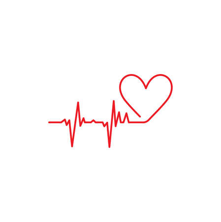 Vector illustration of the heart beatのイラスト素材