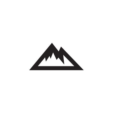 Vector illustration of the mountain abstract signのイラスト素材