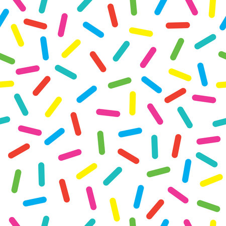 Vector illustration of the sprinkles donut glaze decorative patternのイラスト素材