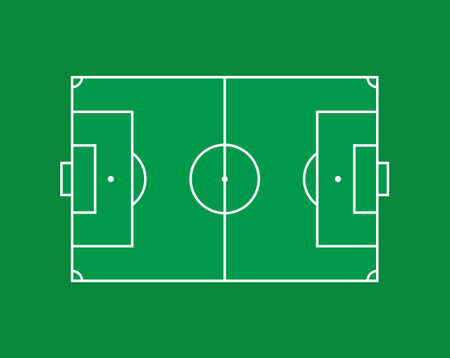 Vector illustration of the soccer fieldのイラスト素材