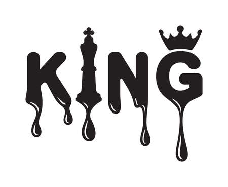 Vector illustration of the king dripping signのイラスト素材