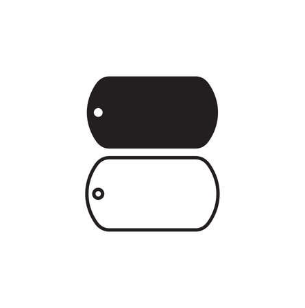 Vector illustration of the blank dog tagのイラスト素材