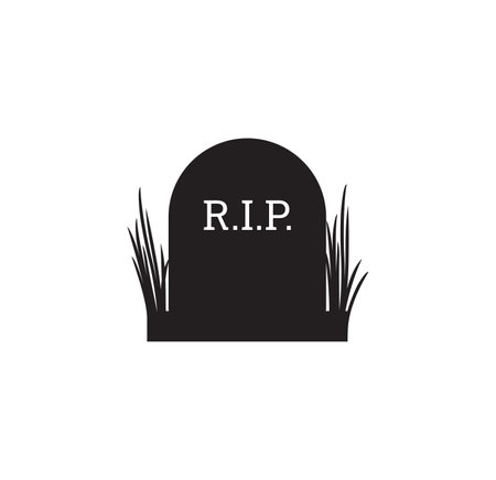 Vector illustration of the tombstone