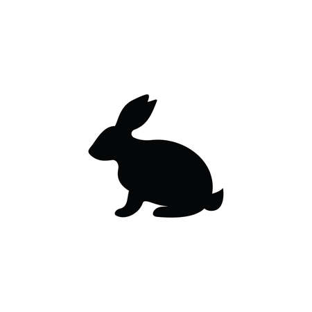 Vector illustration of the rabbit silhouetteのイラスト素材