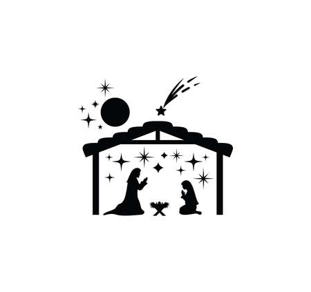 Vector illustration of the nativityのイラスト素材