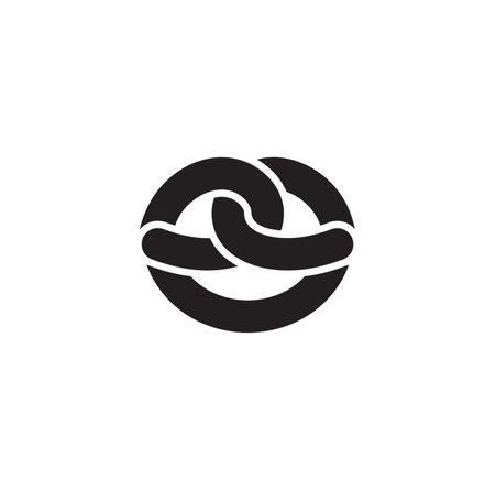 Vector illustration of the pretzel symbolのイラスト素材