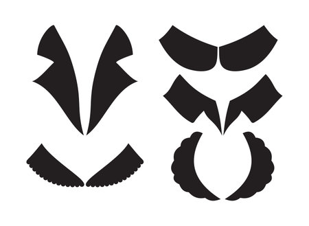 Vector illustration of the shirt collar setのイラスト素材