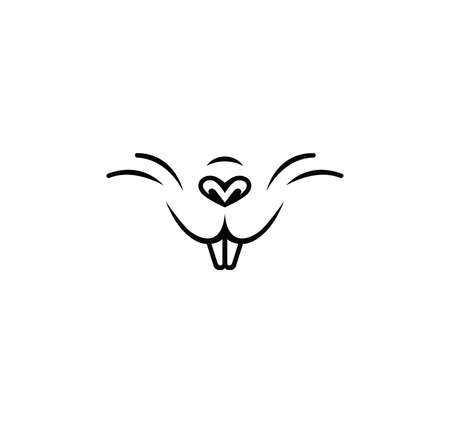 Vector illustration of the rabbit snoutのイラスト素材