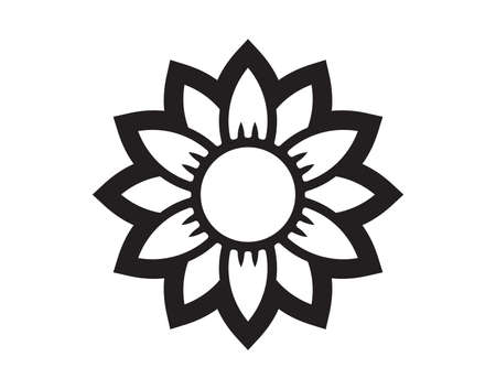Vector illustration of the sunflower symbolのイラスト素材