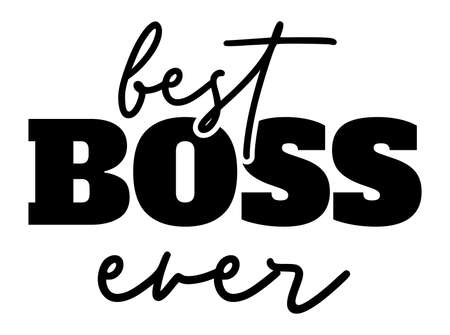 Vector illustration of the best boss ever signのイラスト素材